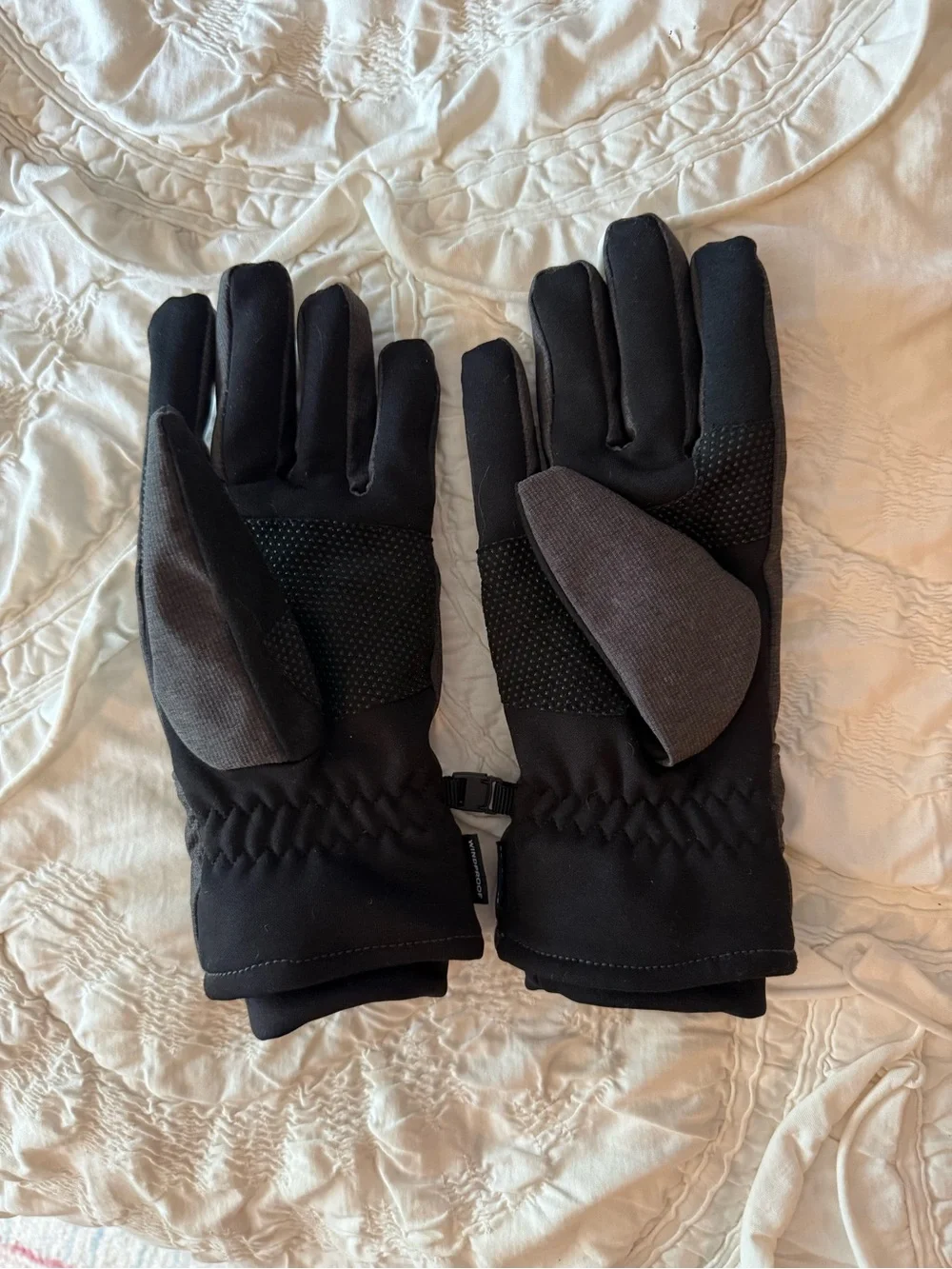 Head Black Winter Gloves with Elastic Cuff